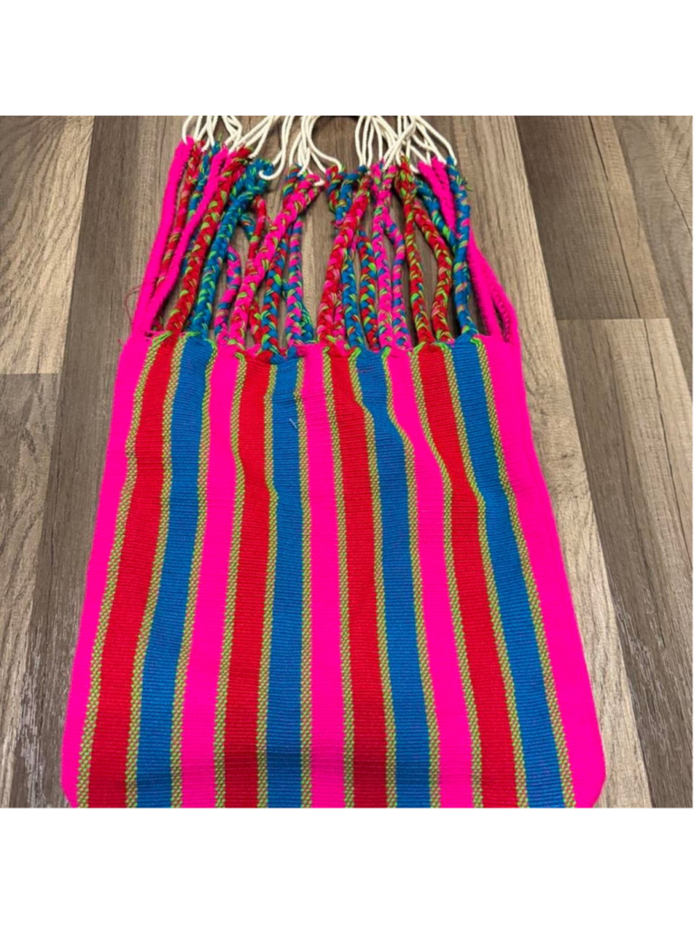 Vibrant Colombian woven shoulder bag handmade
